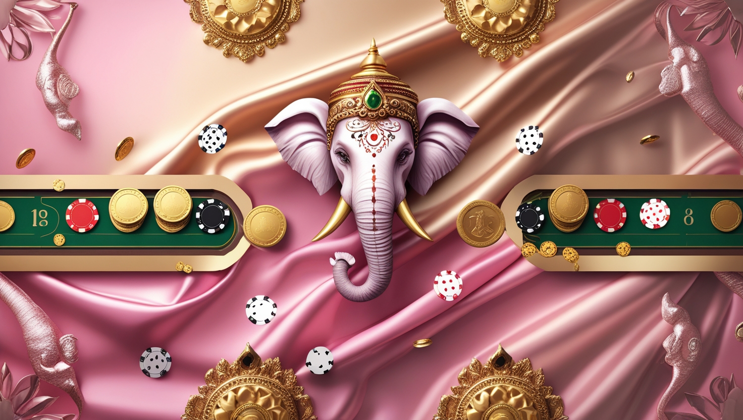 Logo of Lucky Trunk Casino featuring a stylized pink elephant wearing a golden crown with red gemstones. The elephant has a peaceful expression and decorative earrings, accompanied by the text 'Lucky Trunk' in bold red and orange font.